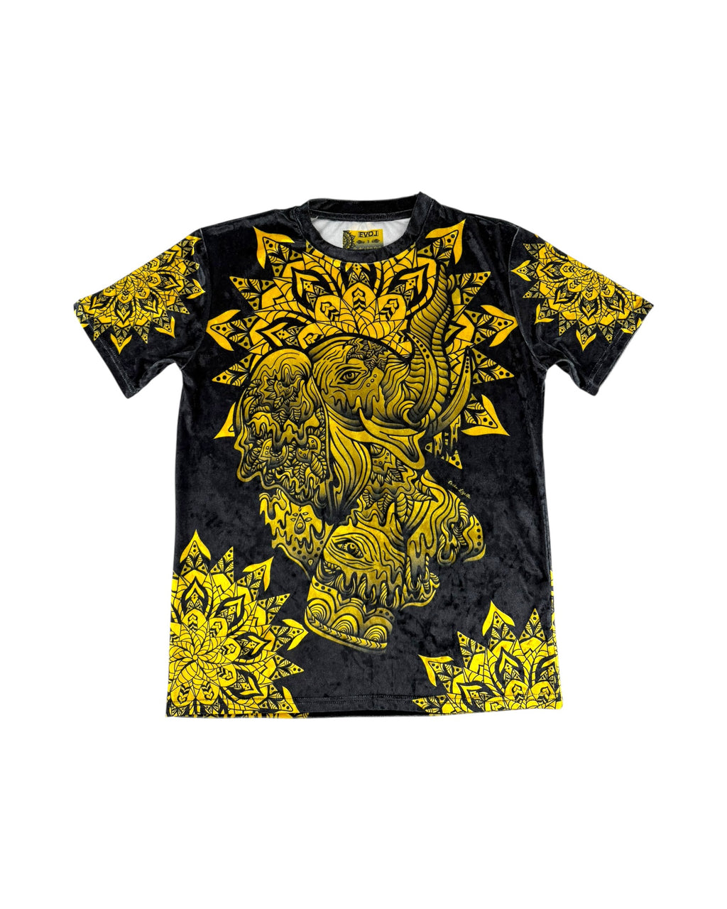 Majestic Sage Elephant Crushed Velvet T-Shirt