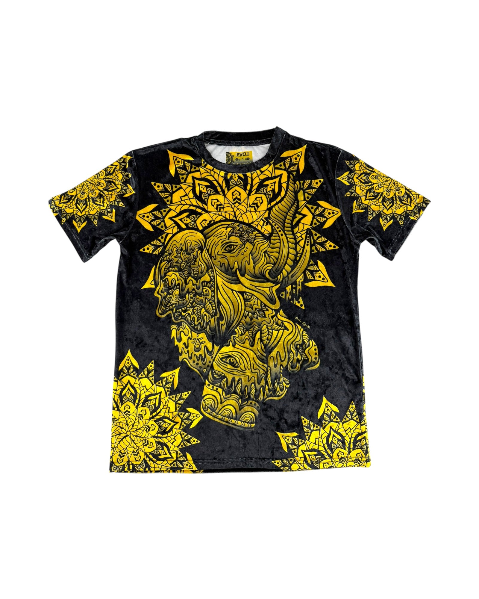 Majestic Sage Elephant Crushed Velvet T-Shirt