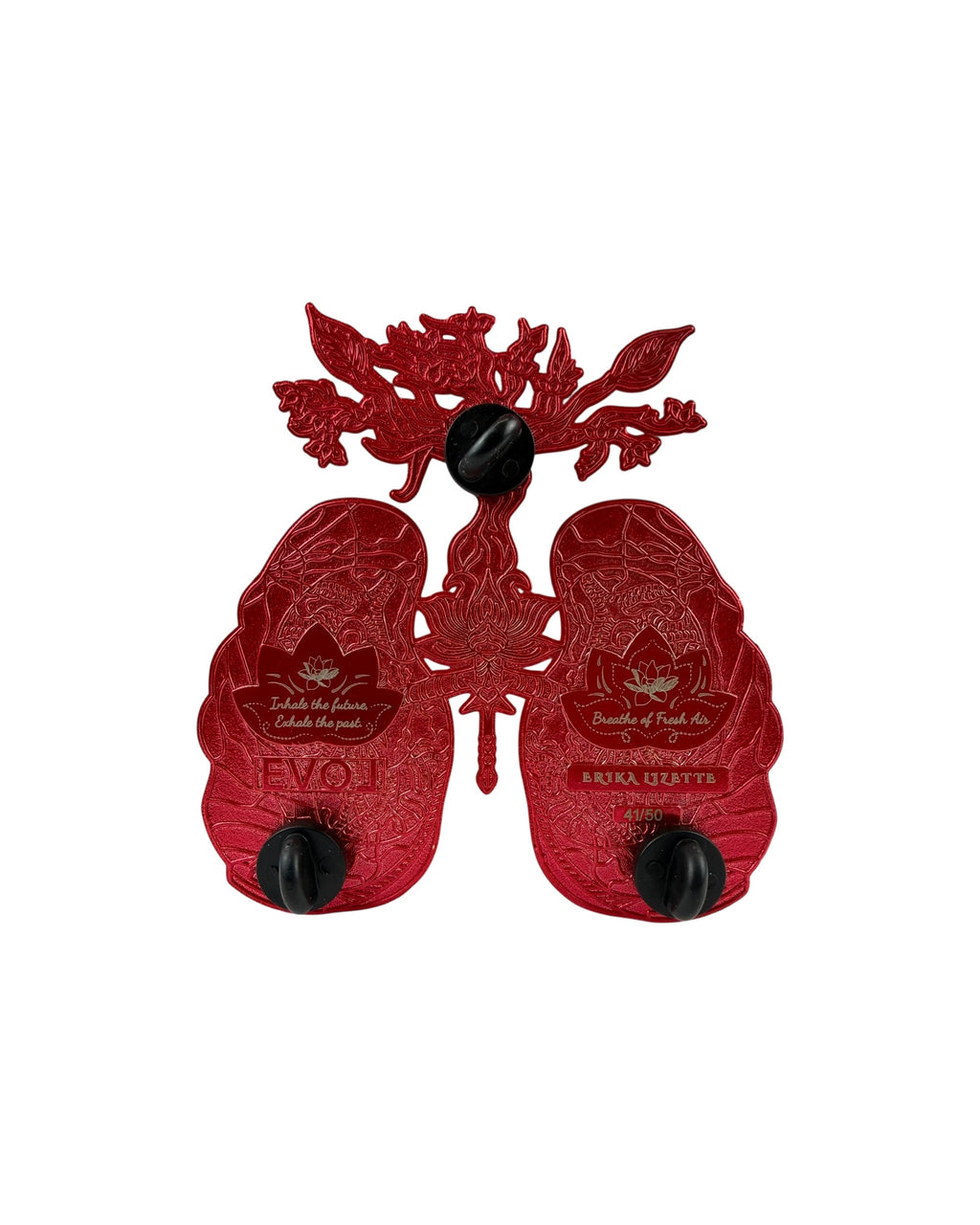 Breath Of Fresh Air Pin - Red Anodized