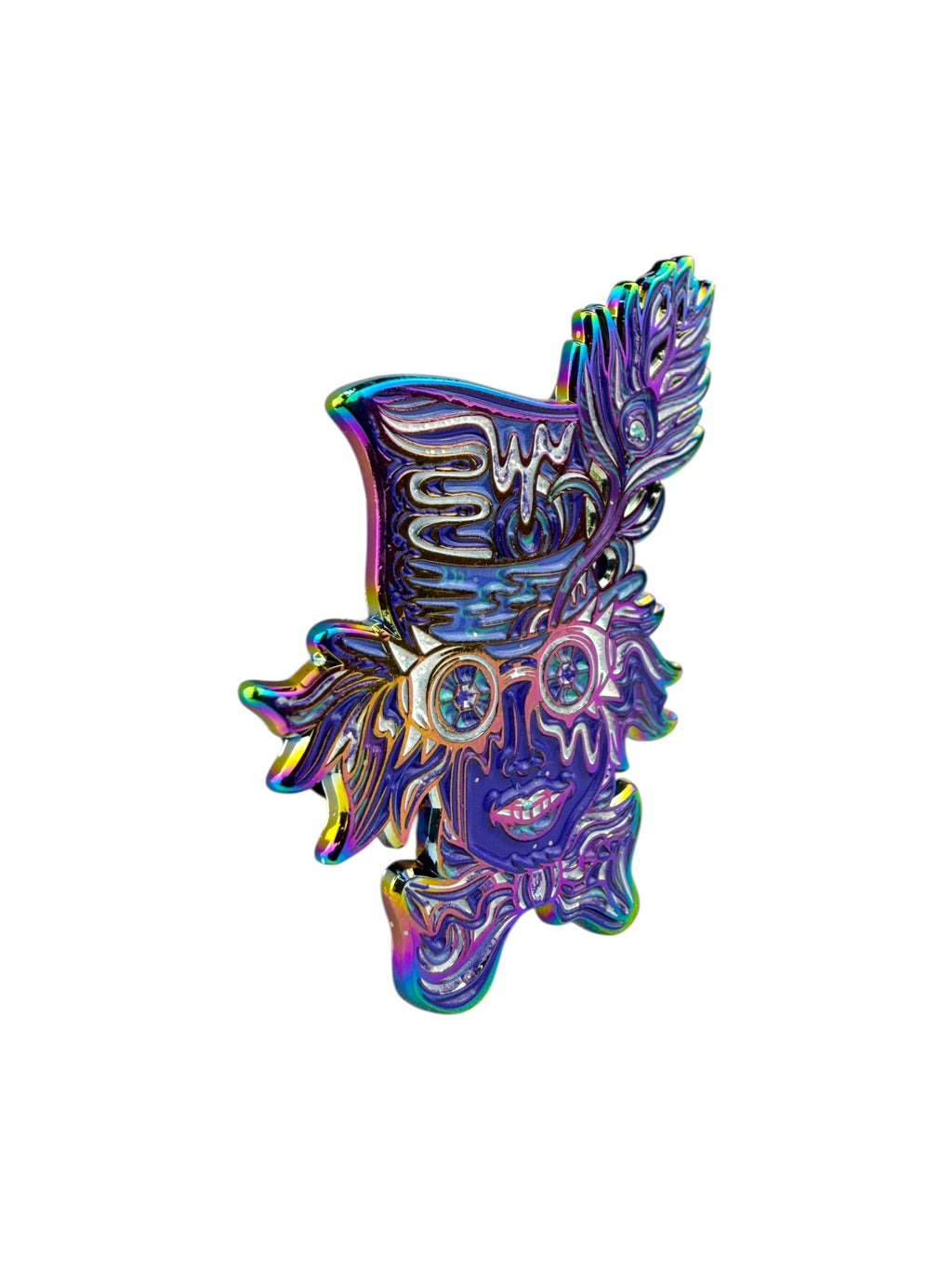 Madhatter Pin - Rainbow Anodized