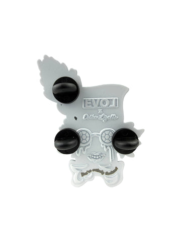 Madhatter Pin - White