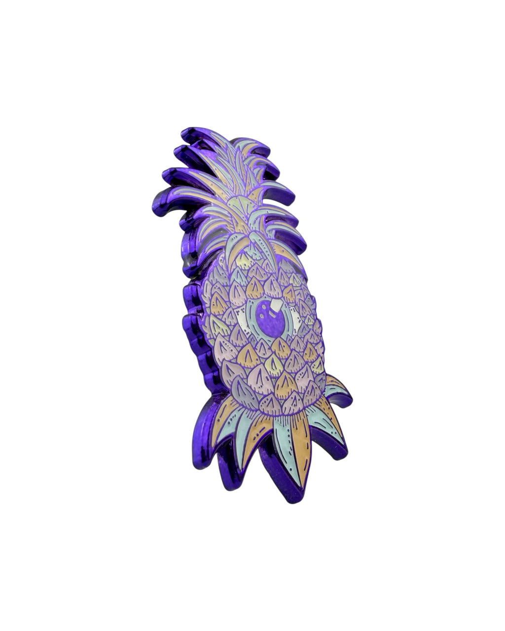 Third Eye Pineapple Pin - Purple Anodized