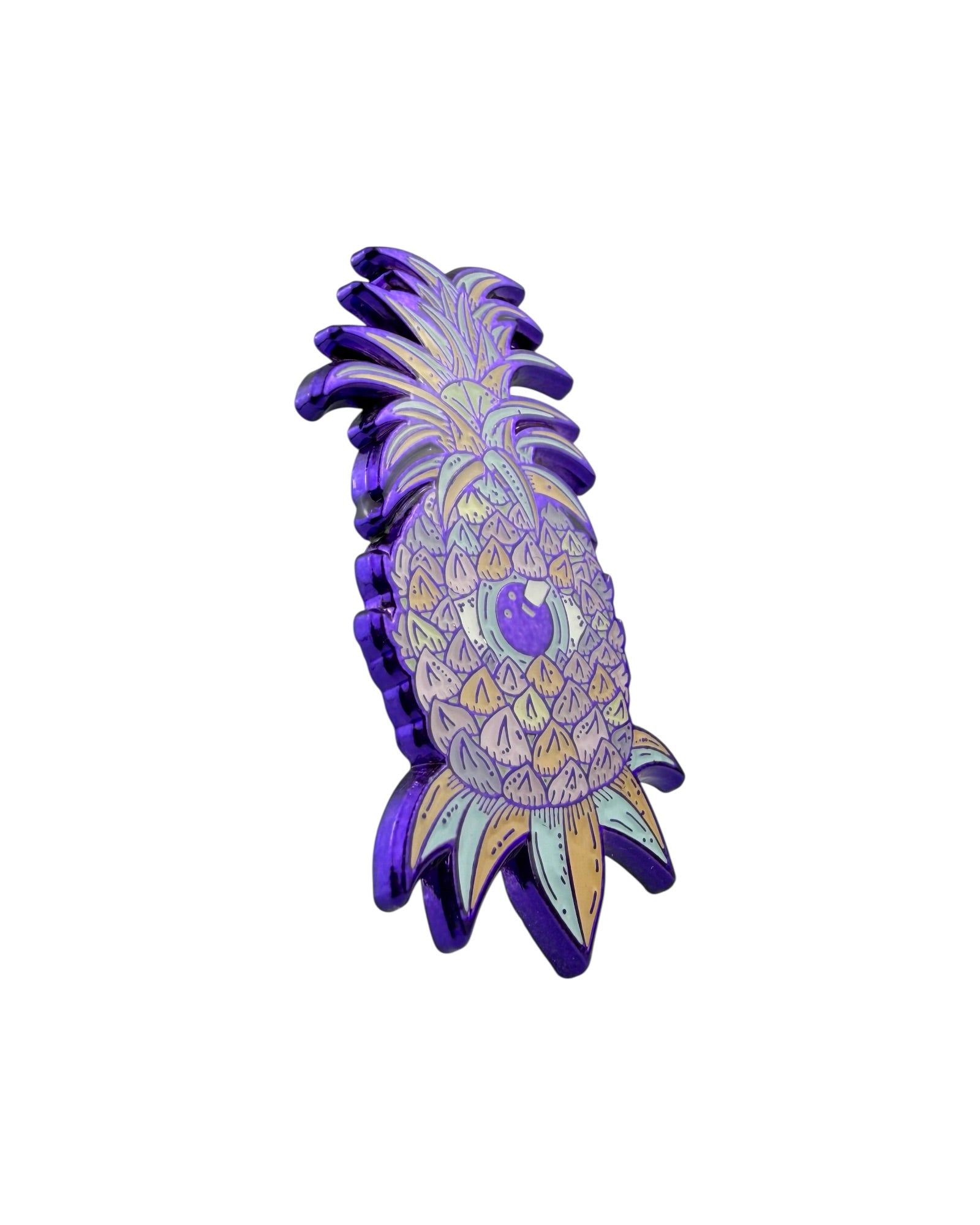 Third Eye Pineapple Pin - Purple Anodized