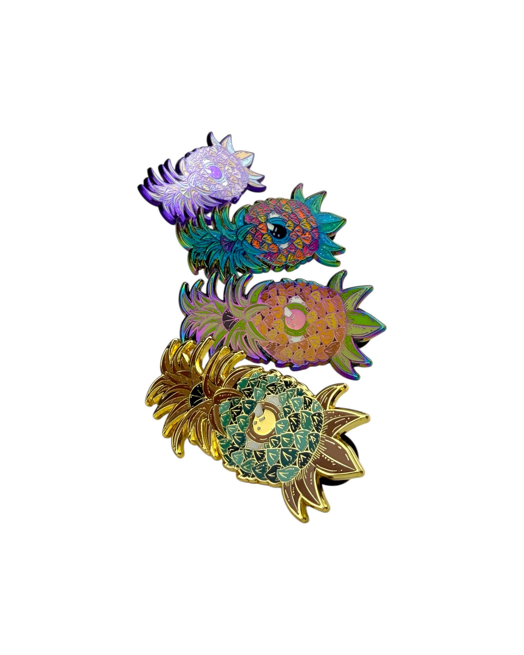 Third Eye Pineapple Pin - Gold Anodized