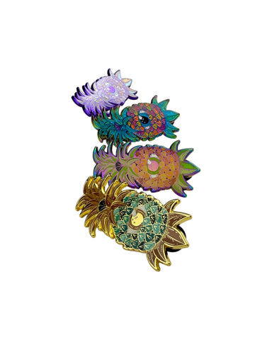 Third Eye Pineapple Pin - Gold Anodized