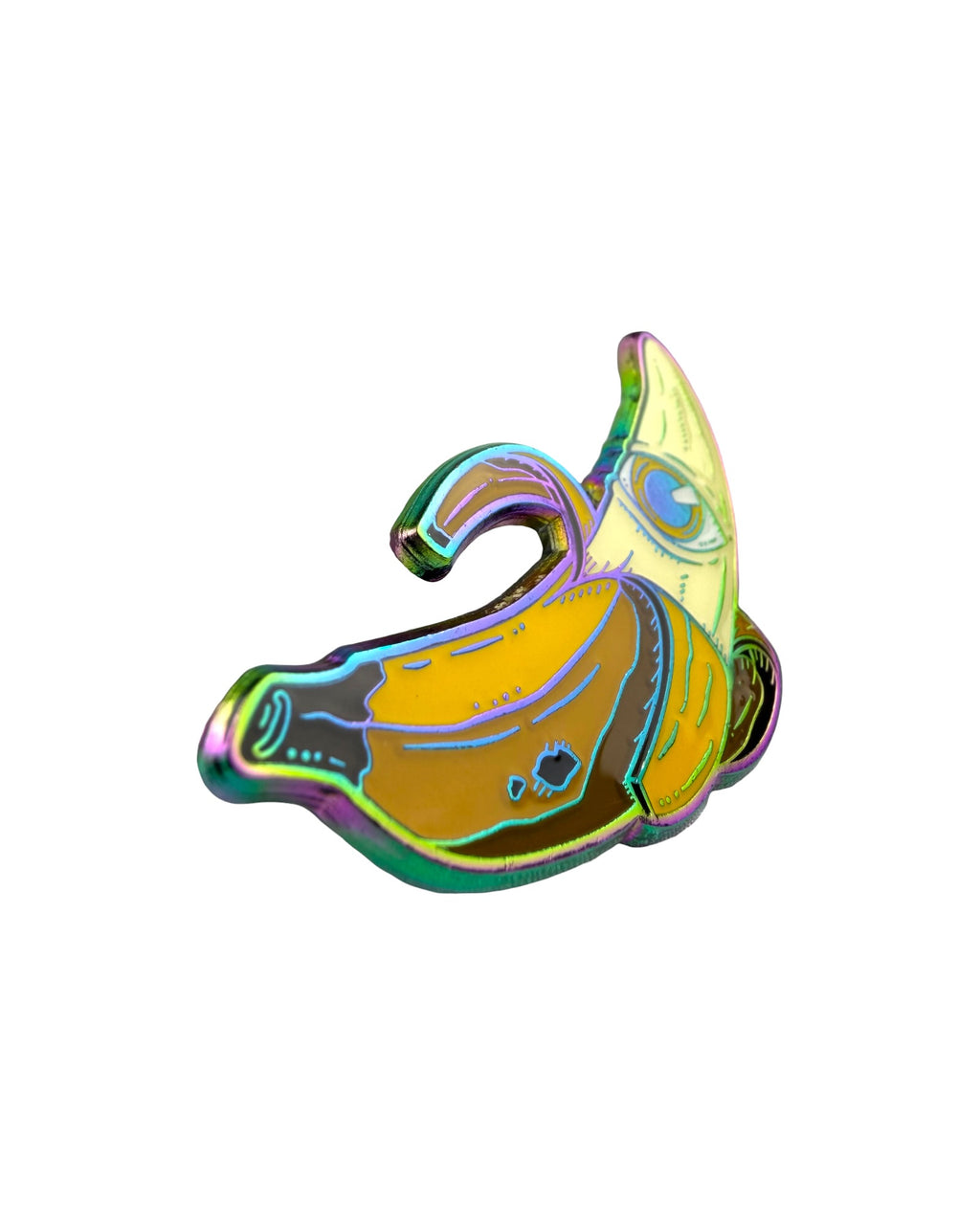 Third Eye Banana Pin - OG Rainbow Anodized