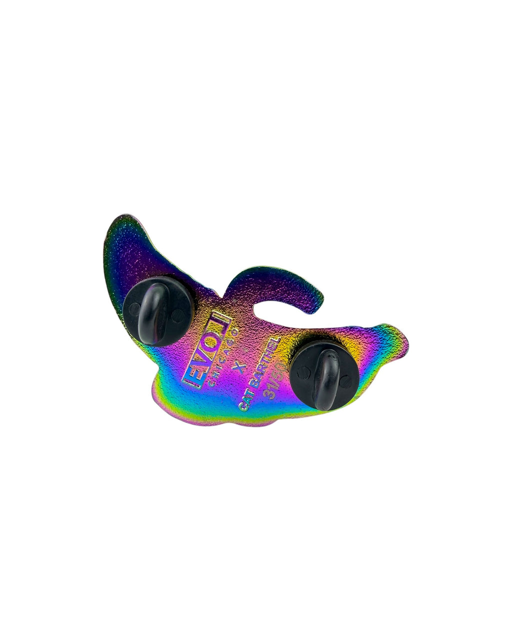 Third Eye Banana Pin - Sparkle Rainbow Anodized
