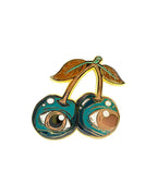 Third Eye Cherry Pin - Gold Anodized