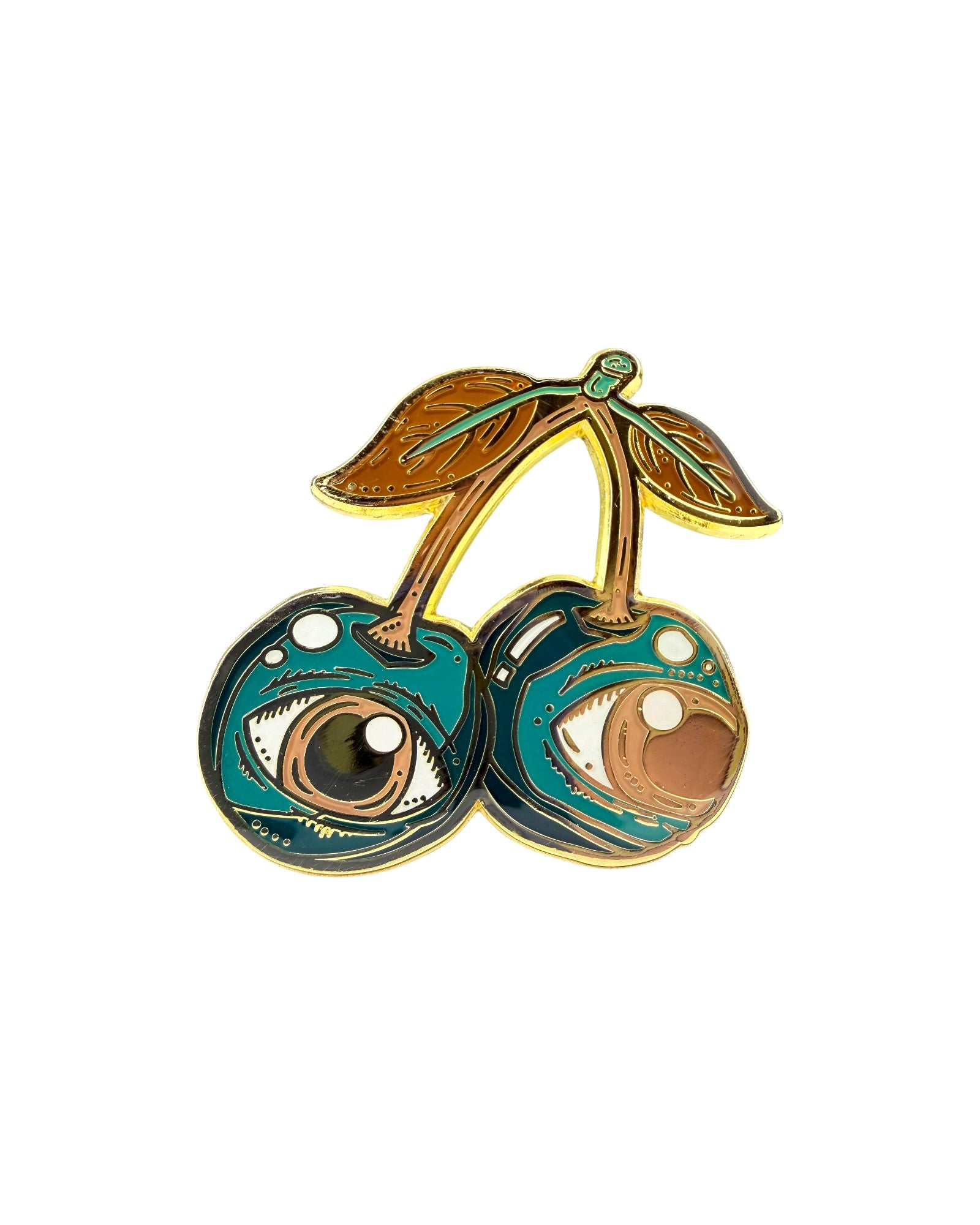 Third Eye Cherry Pin - Gold Anodized