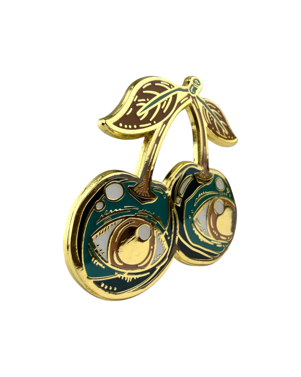 Third Eye Cherry Pin - Gold Anodized