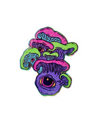 Oyster Eye Mushroom Pin - Neon Rainbow Anodized