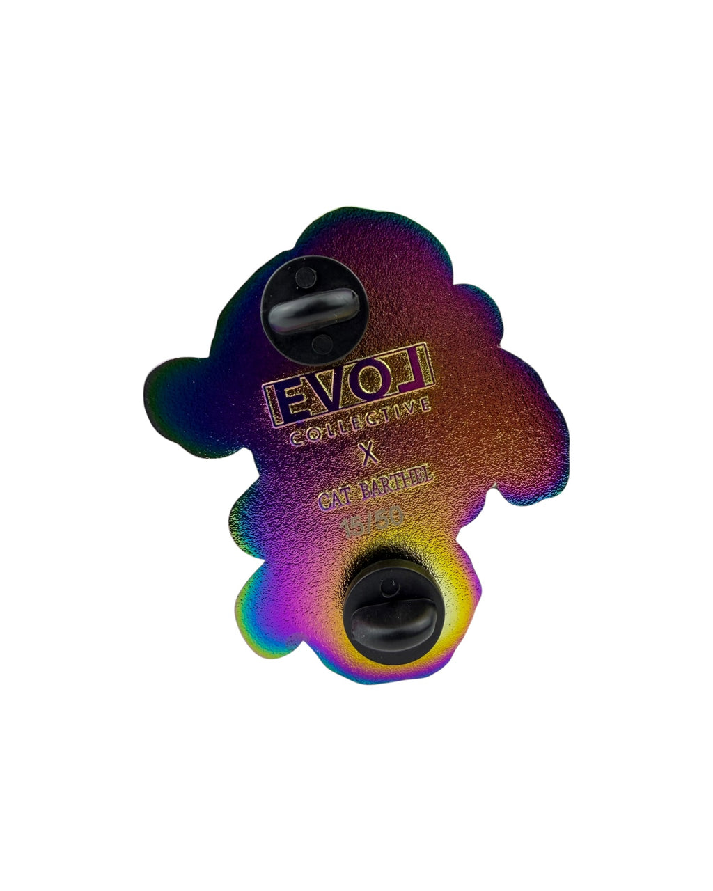 Oyster Eye Mushroom Pin - Neon Rainbow Anodized