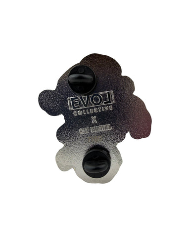 Oyster Eye Mushroom Pin - Silver Anodized