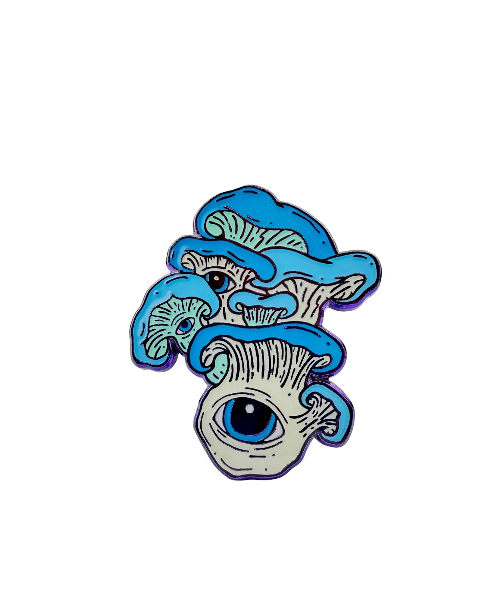 Oyster Eye Mushroom Pin - Purple Anodized Main image