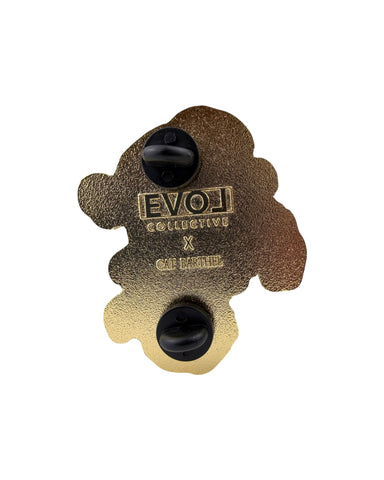 Oyster Eye Mushroom Pin - Gold Anodized