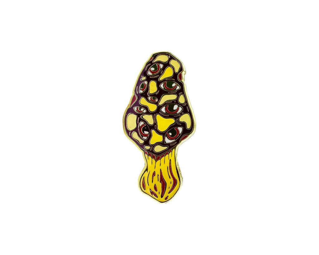 Morel Mushroom Pin - Gold Anodized