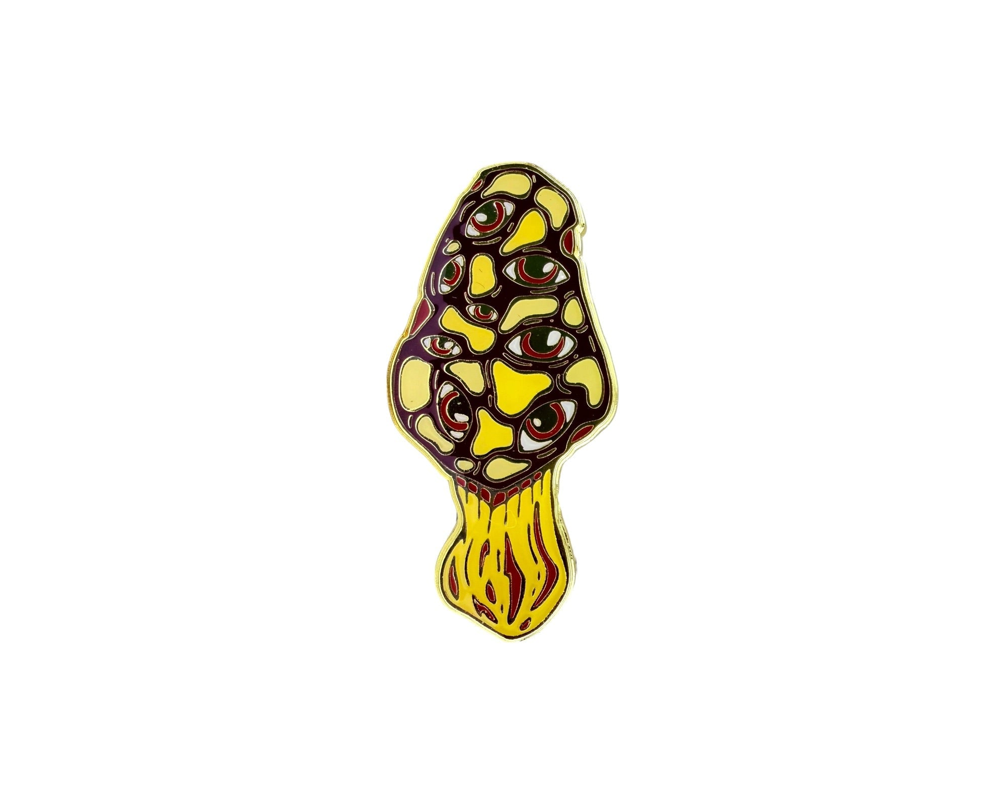 Morel Mushroom Pin - Gold Anodized