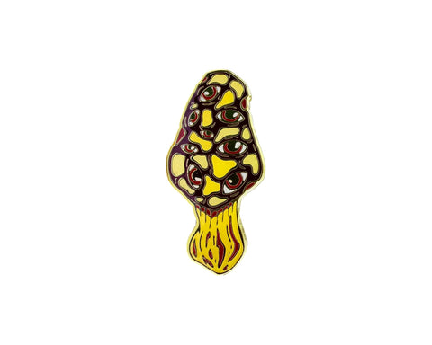 Morel Mushroom Pin - Gold Anodized