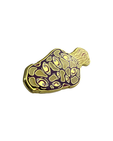 Morel Mushroom Pin - Gold Anodized