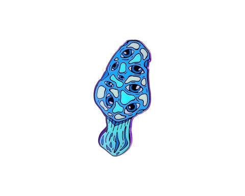 Morel Mushroom Pin - Purple Anodized