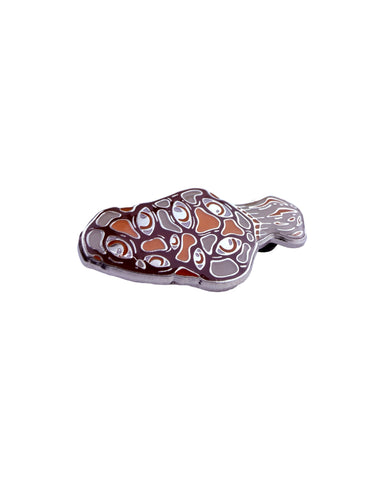 Morel Mushroom Pin - Silver Anodized