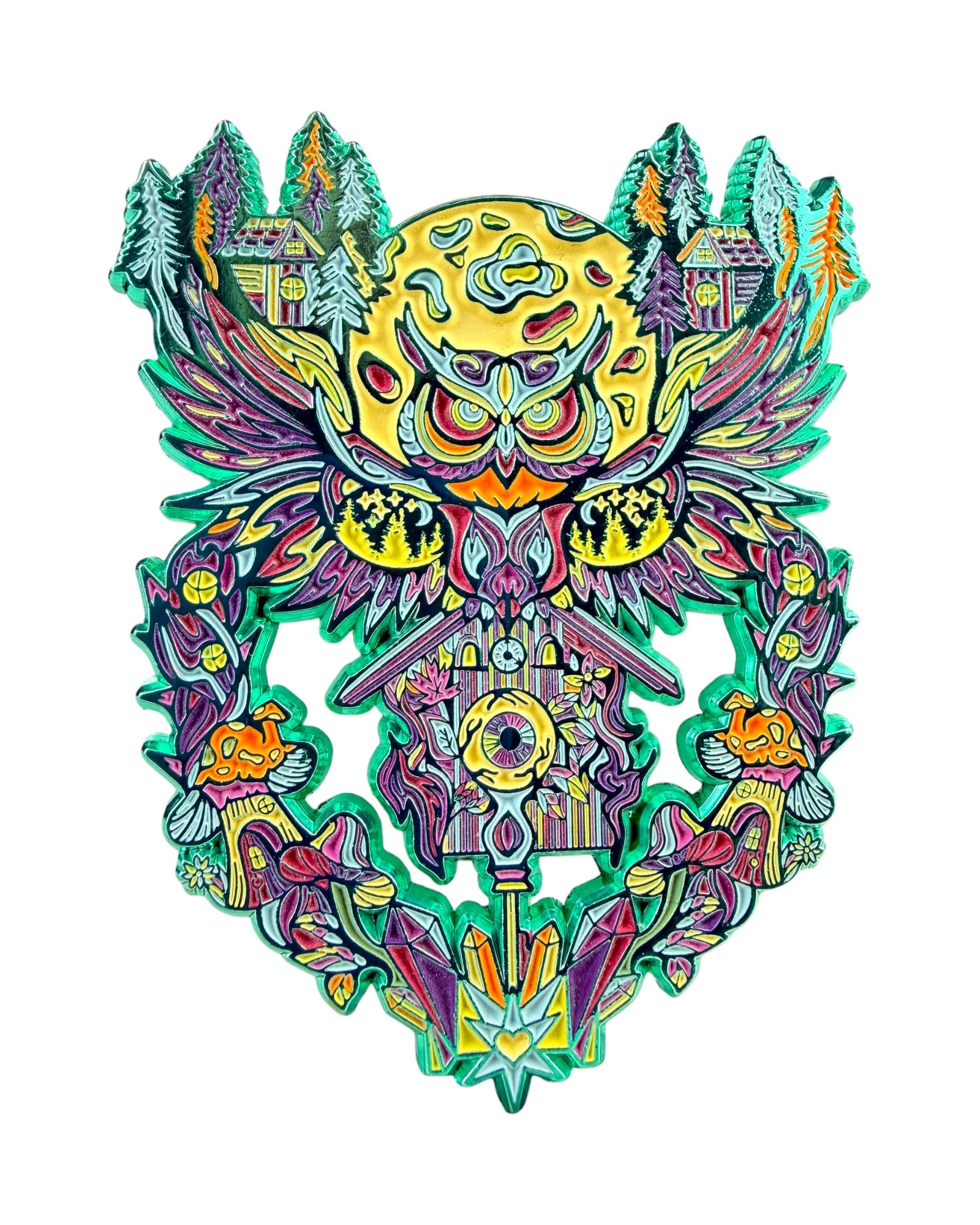 Midnight Guardian Pin - Green Anodized