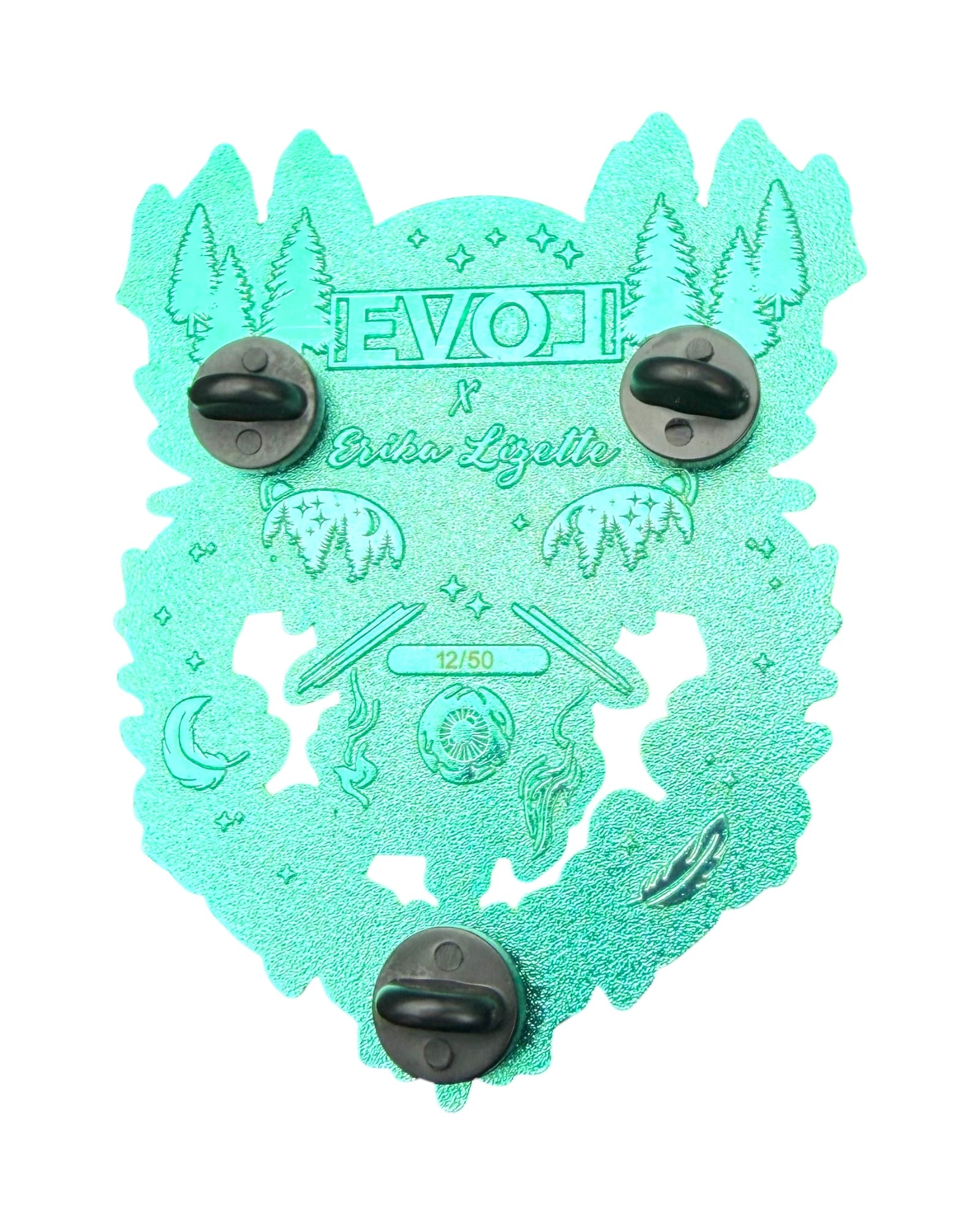 Midnight Guardian Pin - Green Anodized