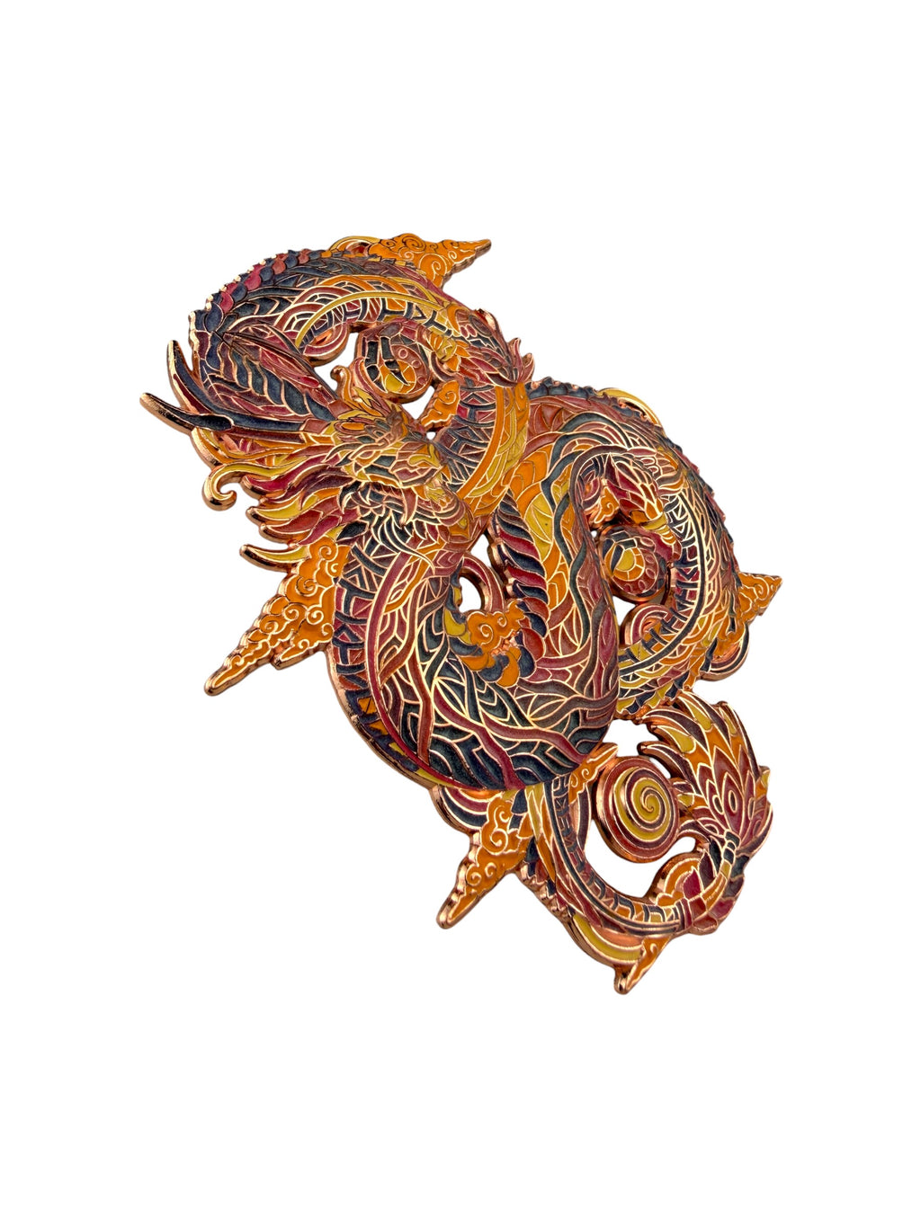 Nimbus Dragon Pin - Peach Anodized