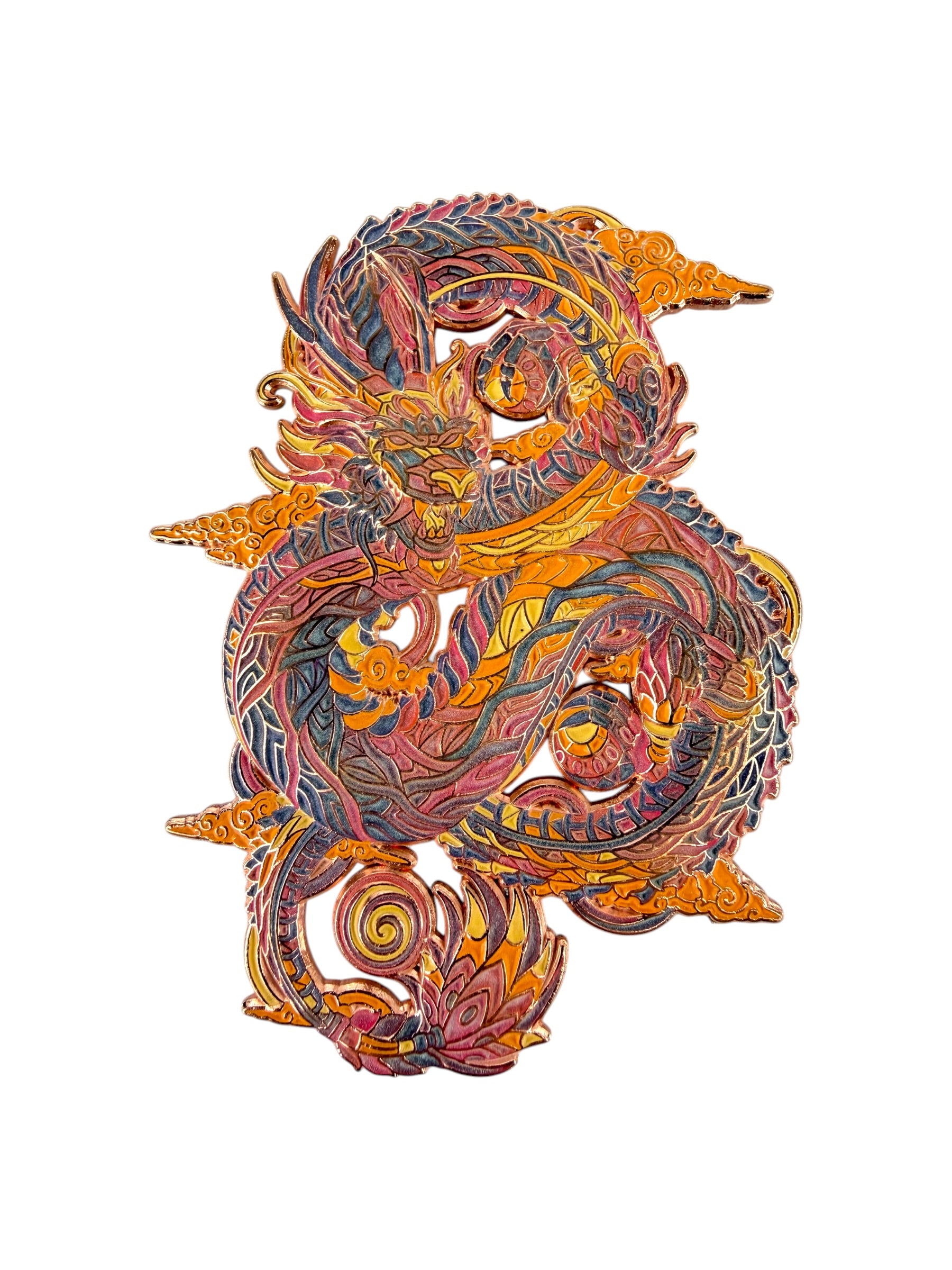 Nimbus Dragon Pin - Peach Anodized Main image