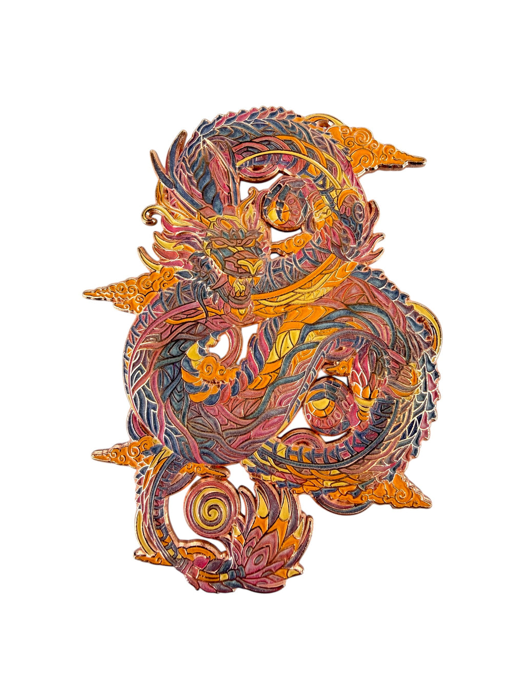 Nimbus Dragon Pin - Peach Anodized