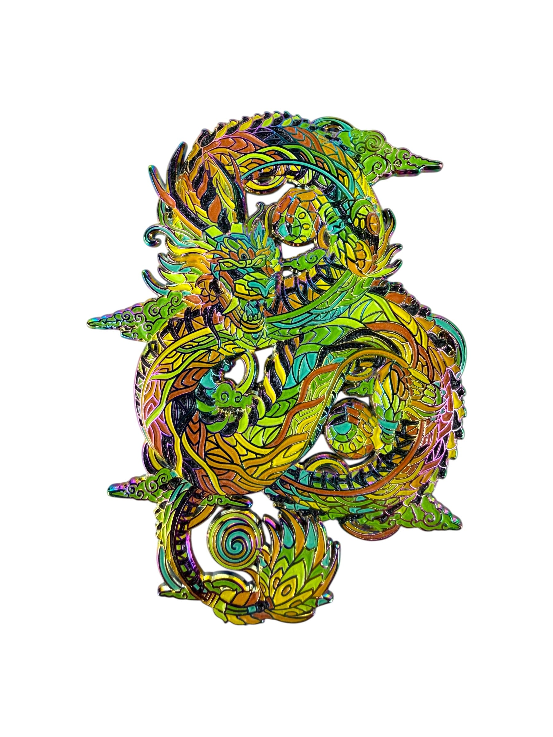 Nimbus Dragon Pin - Rainbow Anodized Main image