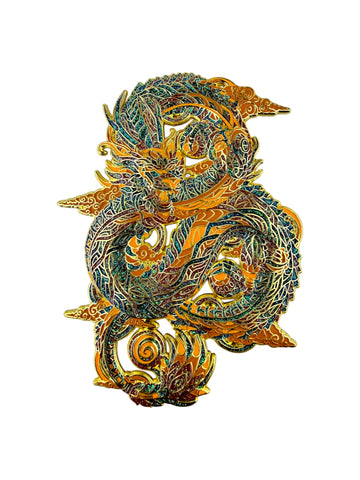 Nimbus Dragon Pin - Gold Anodized