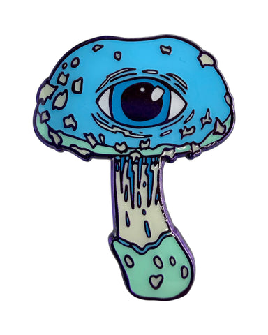 Psilocybin Mushroom Pin - Purple Anodized