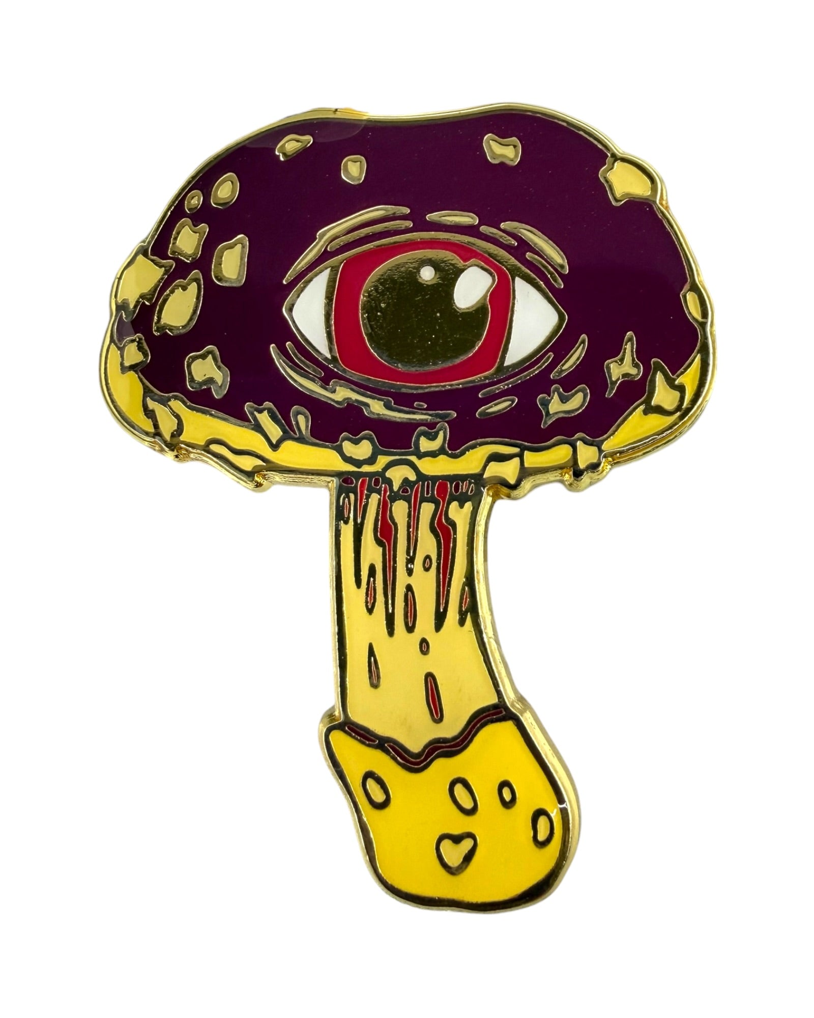 Psilocybin Mushroom Pin - Gold Anodized Main image