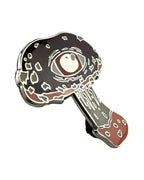 Psilocybin Mushroom Pin - Silver Anodized