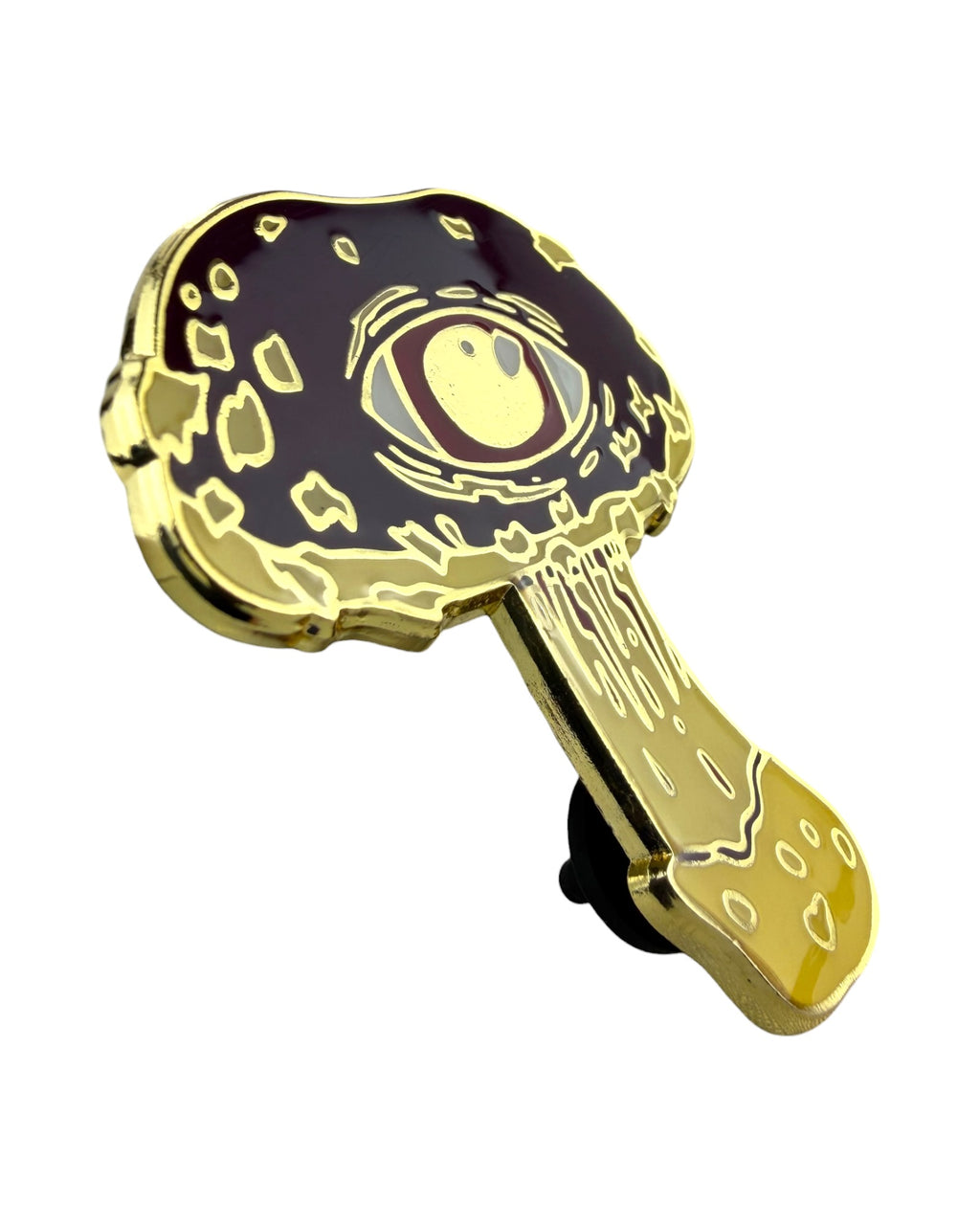 Psilocybin Mushroom Pin - Gold Anodized