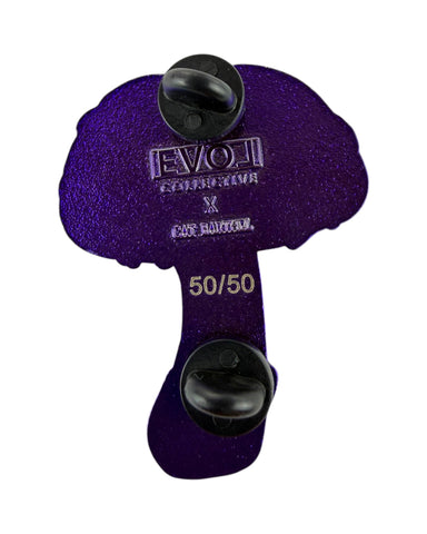 Psilocybin Mushroom Pin - Purple Anodized