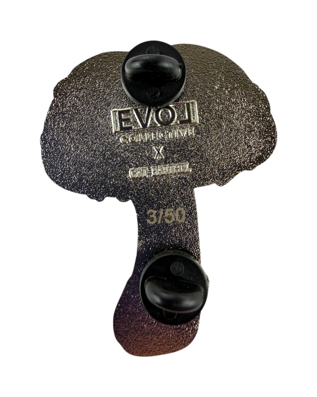 Psilocybin Mushroom Pin - Silver Anodized