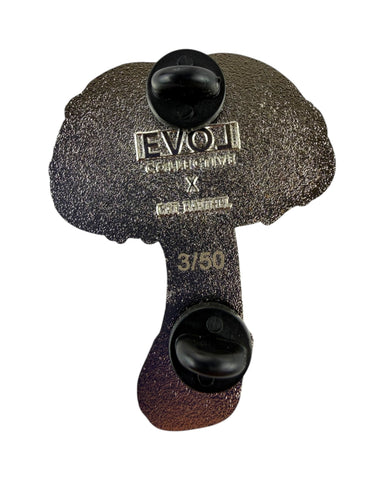 Psilocybin Mushroom Pin - Silver Anodized