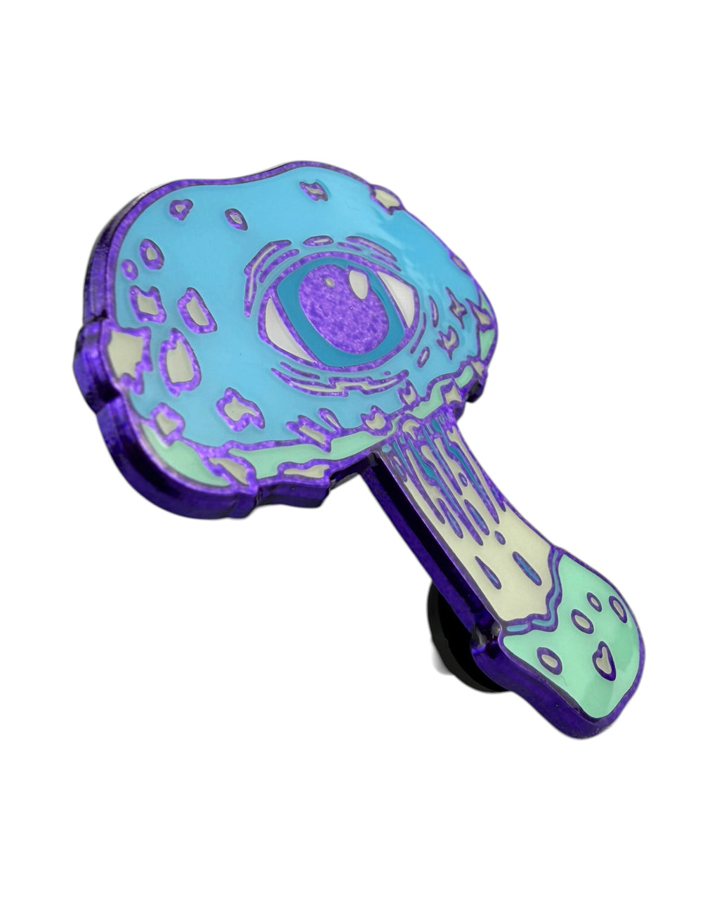 Psilocybin Mushroom Pin - Purple Anodized