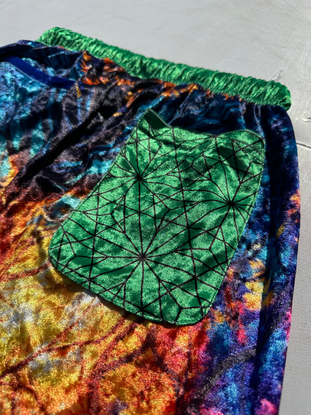 Midnight Guardian Crushed Velvet Joggers