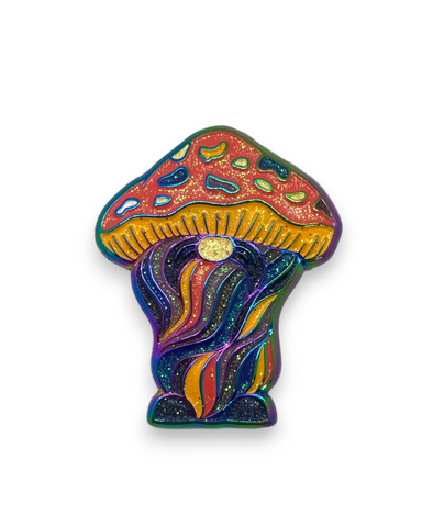Mushroom Gnome Pin -Anodized/Male