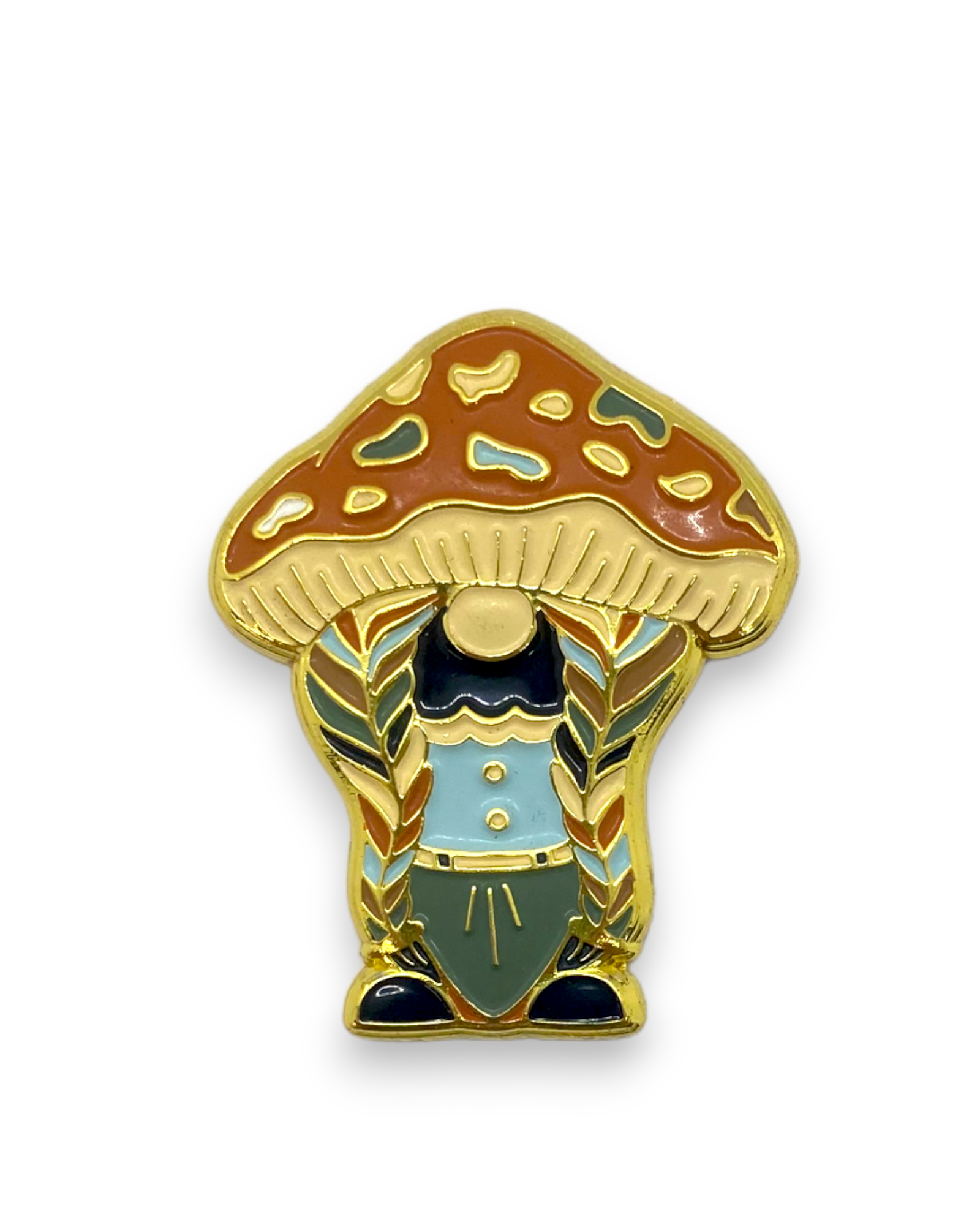 Mushroom Gnome Pin - Earth/Female