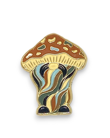 Mushroom Gnome Pin - Earth/Male
