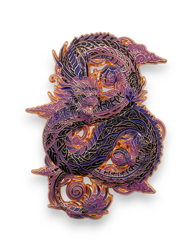 Dragon Pin - Gold Purple