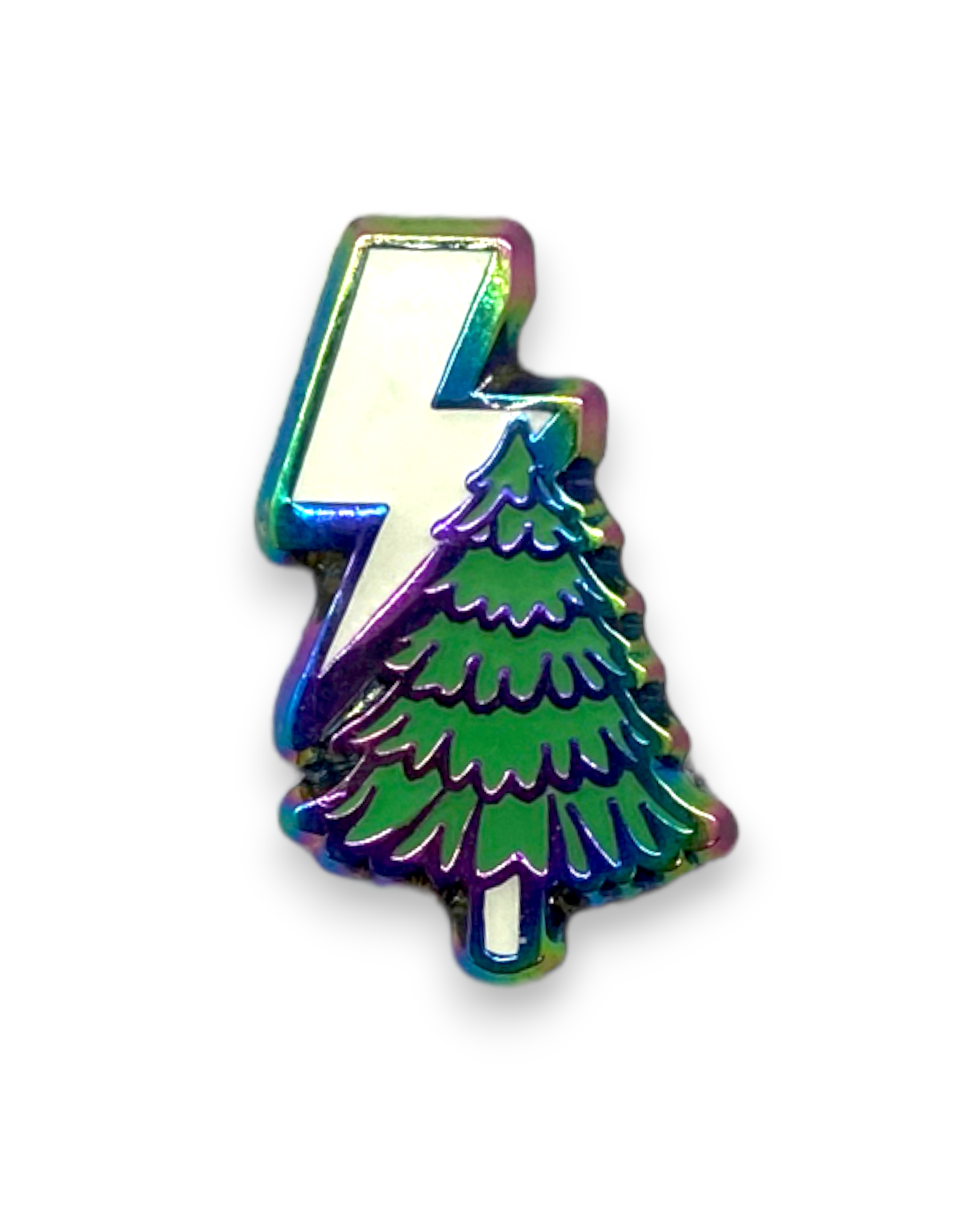 Happy Forest Pin - White