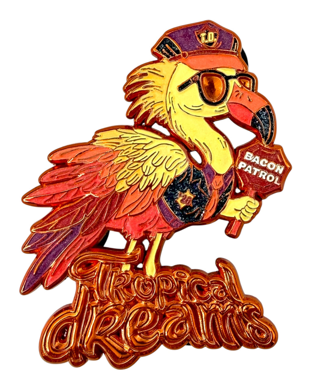Bacon Patrol Flamingo Pins