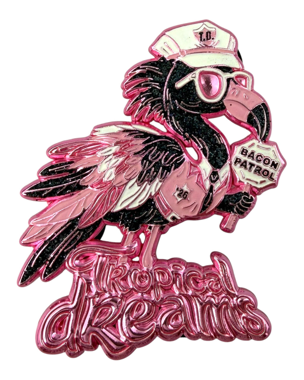 Bacon Patrol Flamingo Pins