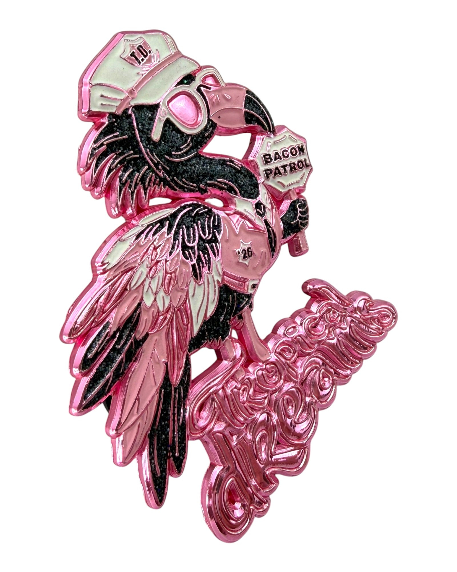 Bacon Patrol Flamingo Pins