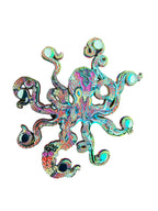 Cosmic Octopus Pin - Rainbow Anodized